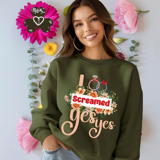 Bachelorette Party Military Green Sweatshirt