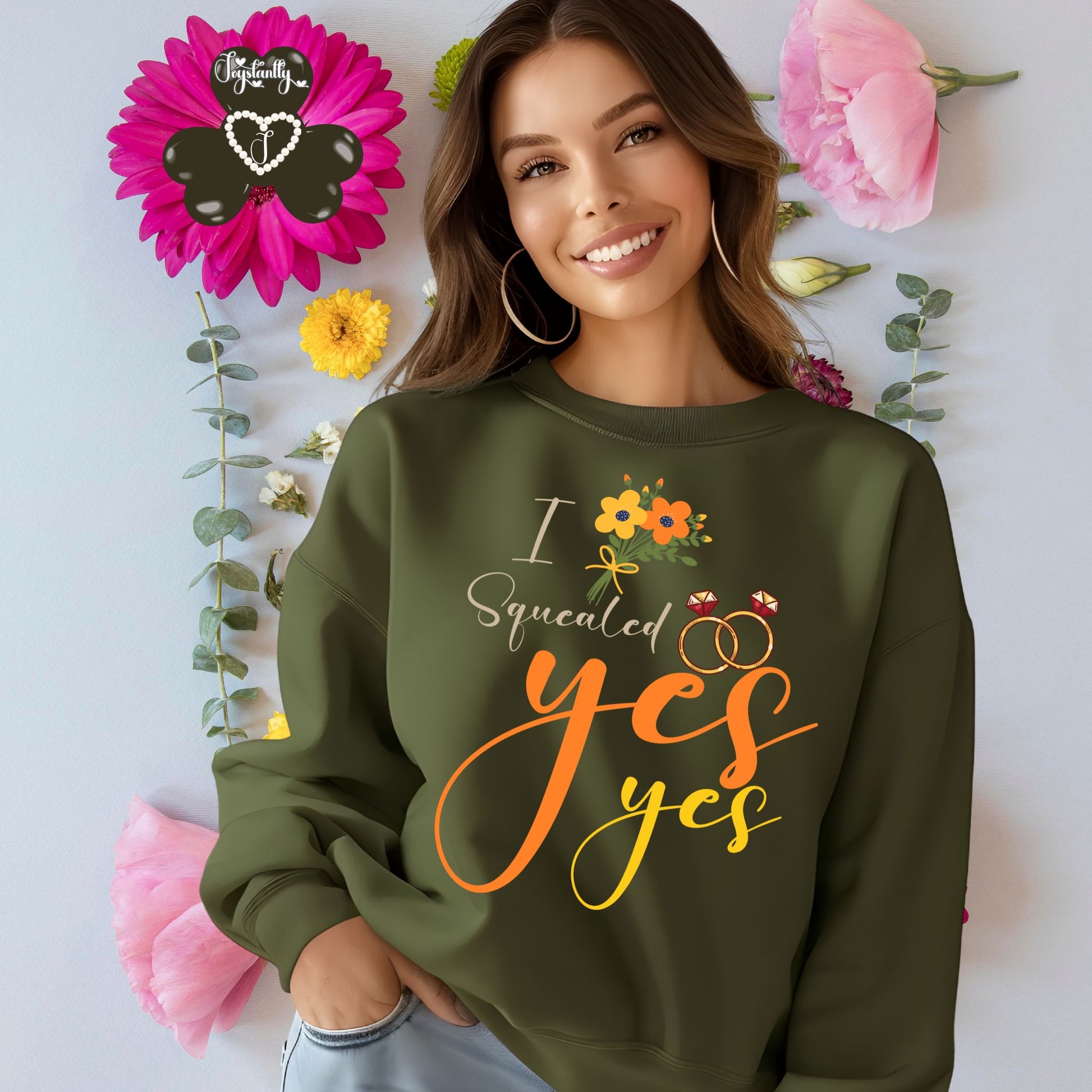Bachelorette Party Military Green Sweatshirt