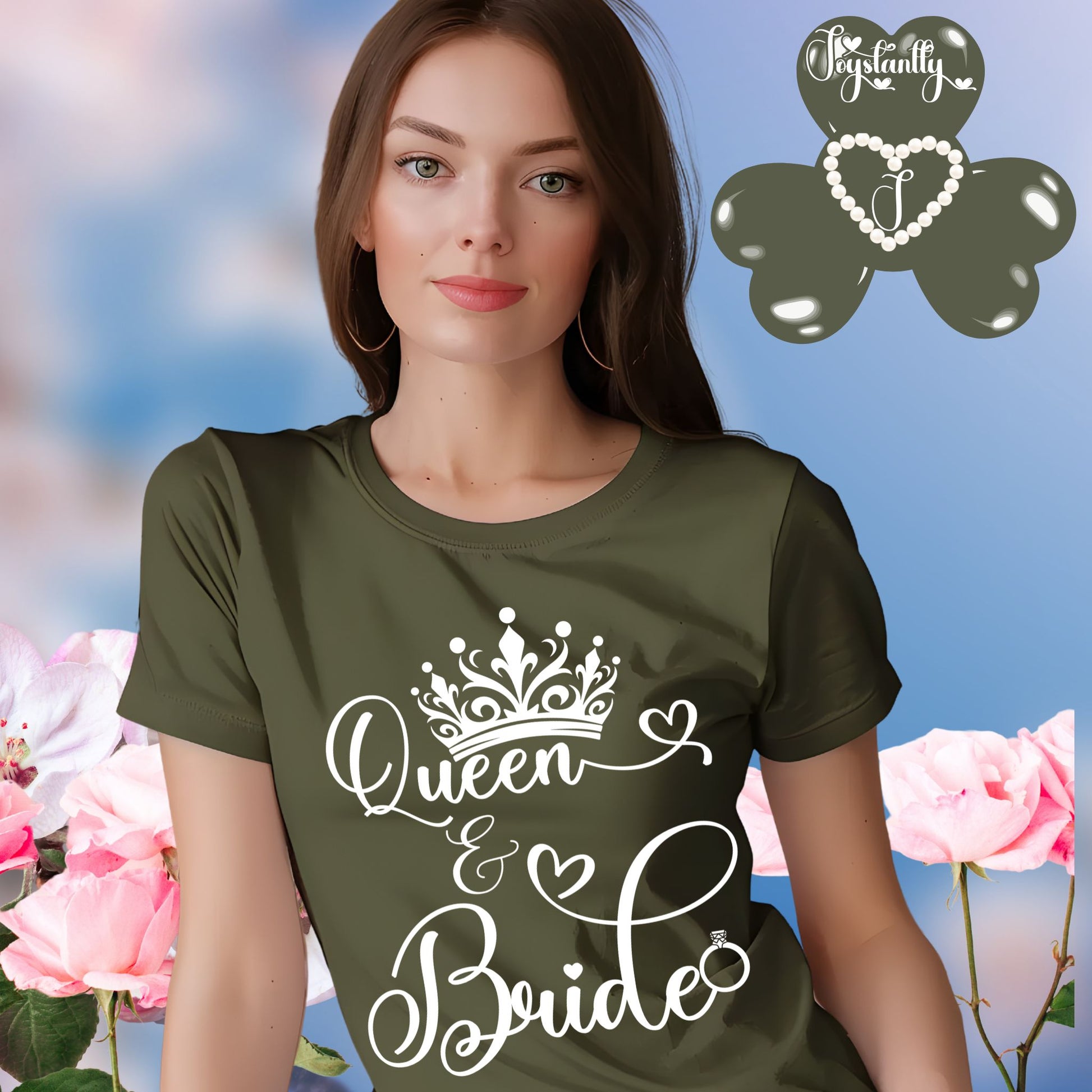 Bachelorette Party Shirt. Military Green Shirt.