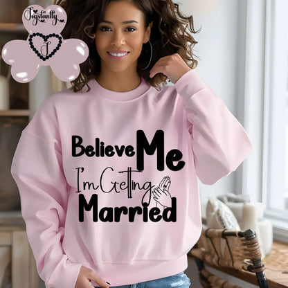 LIght pink sweatshirt for bride, light pink sweatshirt for bridal party.