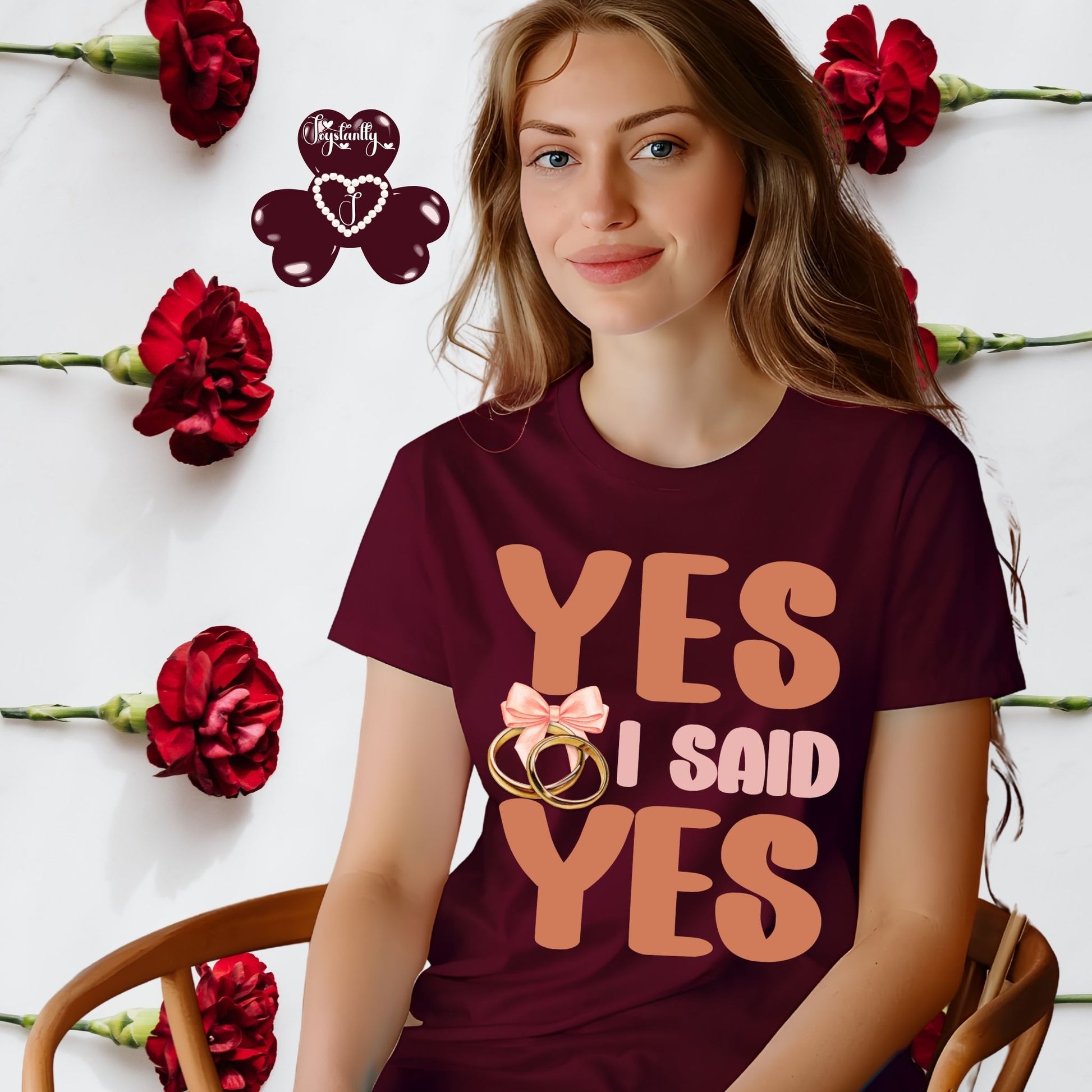 Engagement Party Maroon Shirt