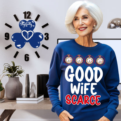 Funny Royal Blue Sweatshirt For Mums, Funny Royal Blue Sweatshirt For Wives.
