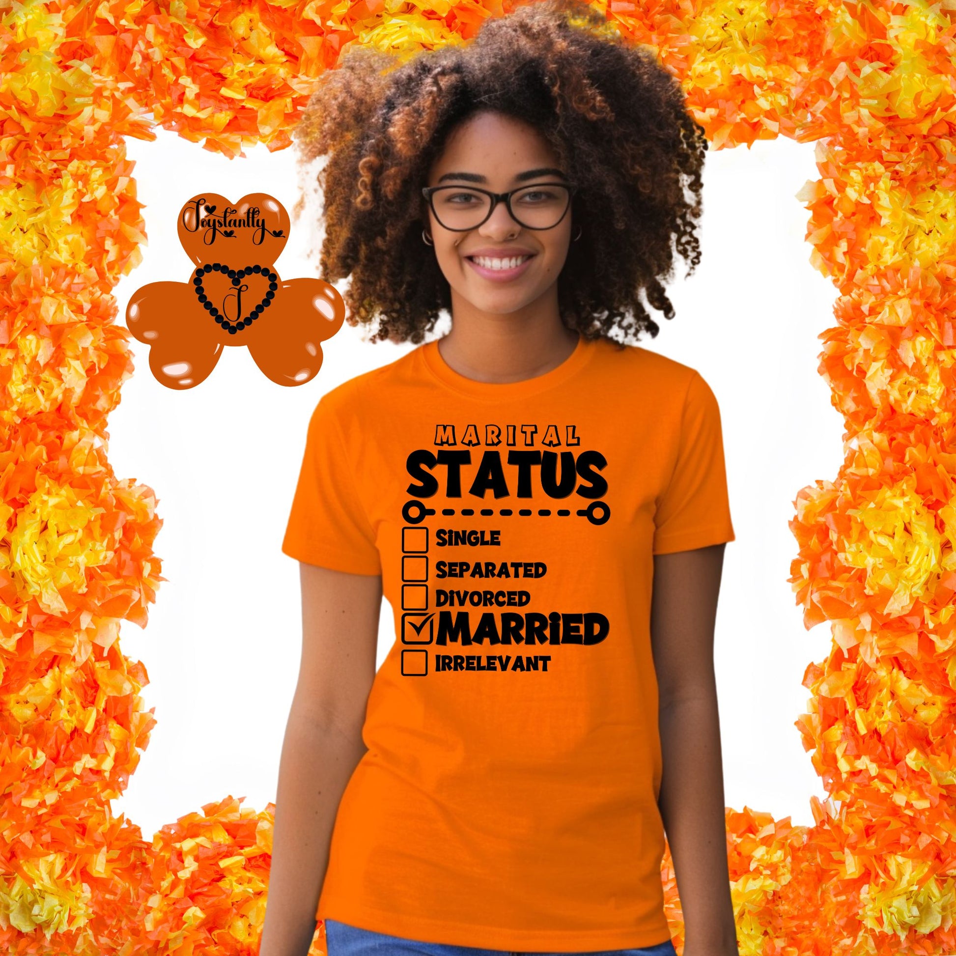 Bride Honeymoon Orange T-shirt