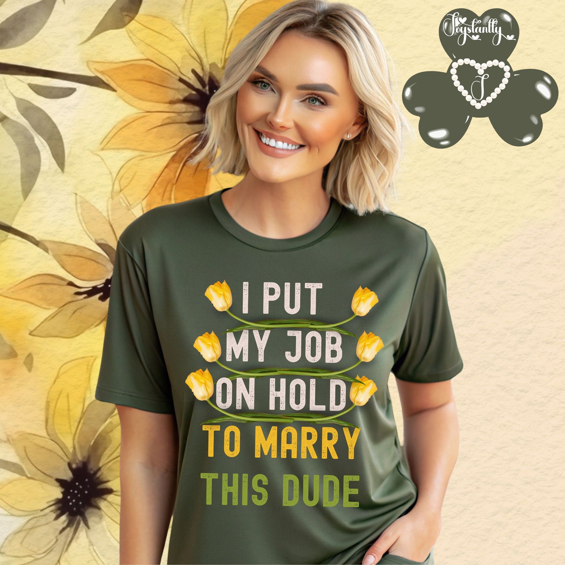 Military GreenT-shirt. Funny Engagement T-shirt