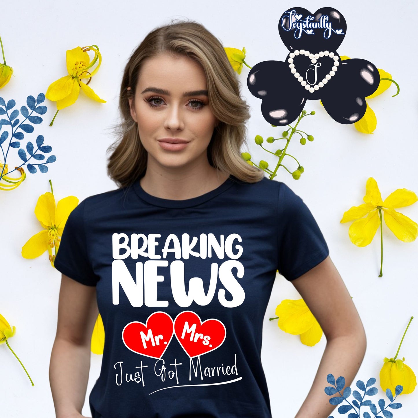 Navy blue Shirt. Newlywed Honeymoon Shirt.