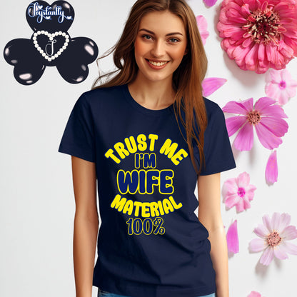 Navy Blue T-shirt. Funny T-shirt for Engagement Party.