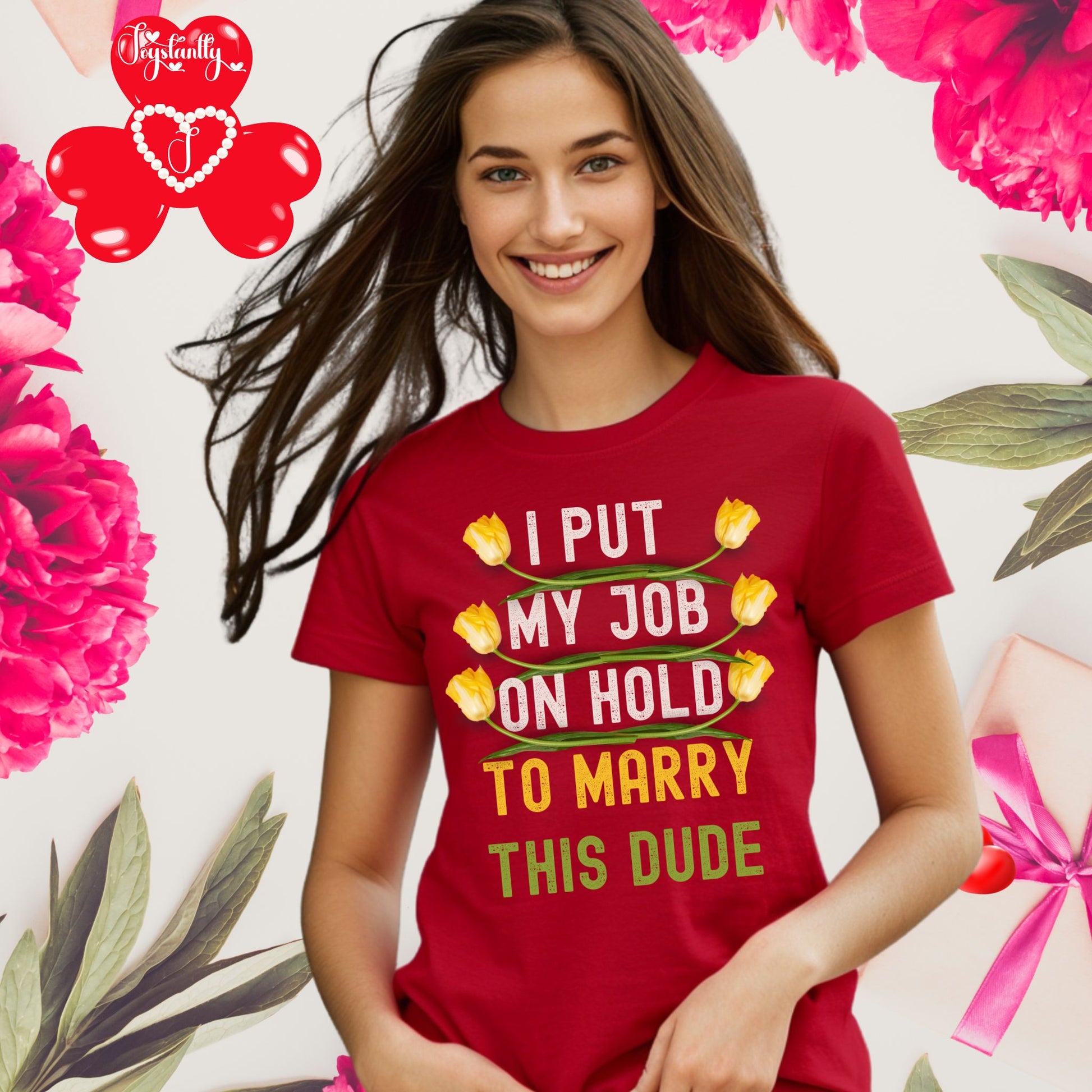 Red T-shirt. Funny Engagement T-shirt