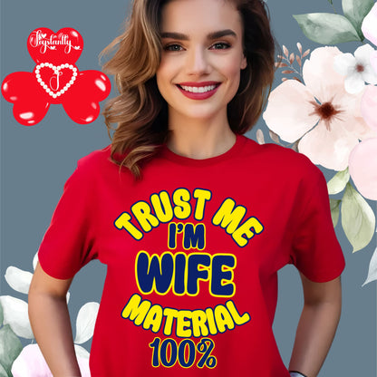 Red T-shirt. Funny T-shirt for Engagement Party.