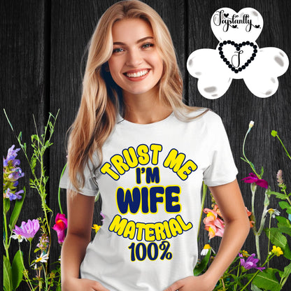 White T-shirt. Funny T-shirt for Engagement Party.