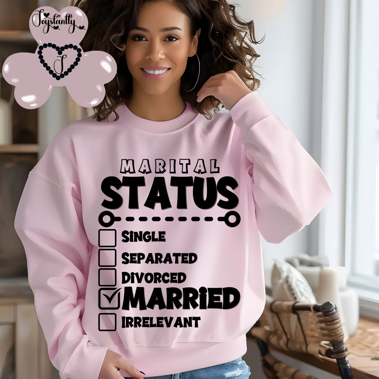 Light Pink Sweatshirt for Newlyweds. Honeymoon Sweatshirt For Brides.