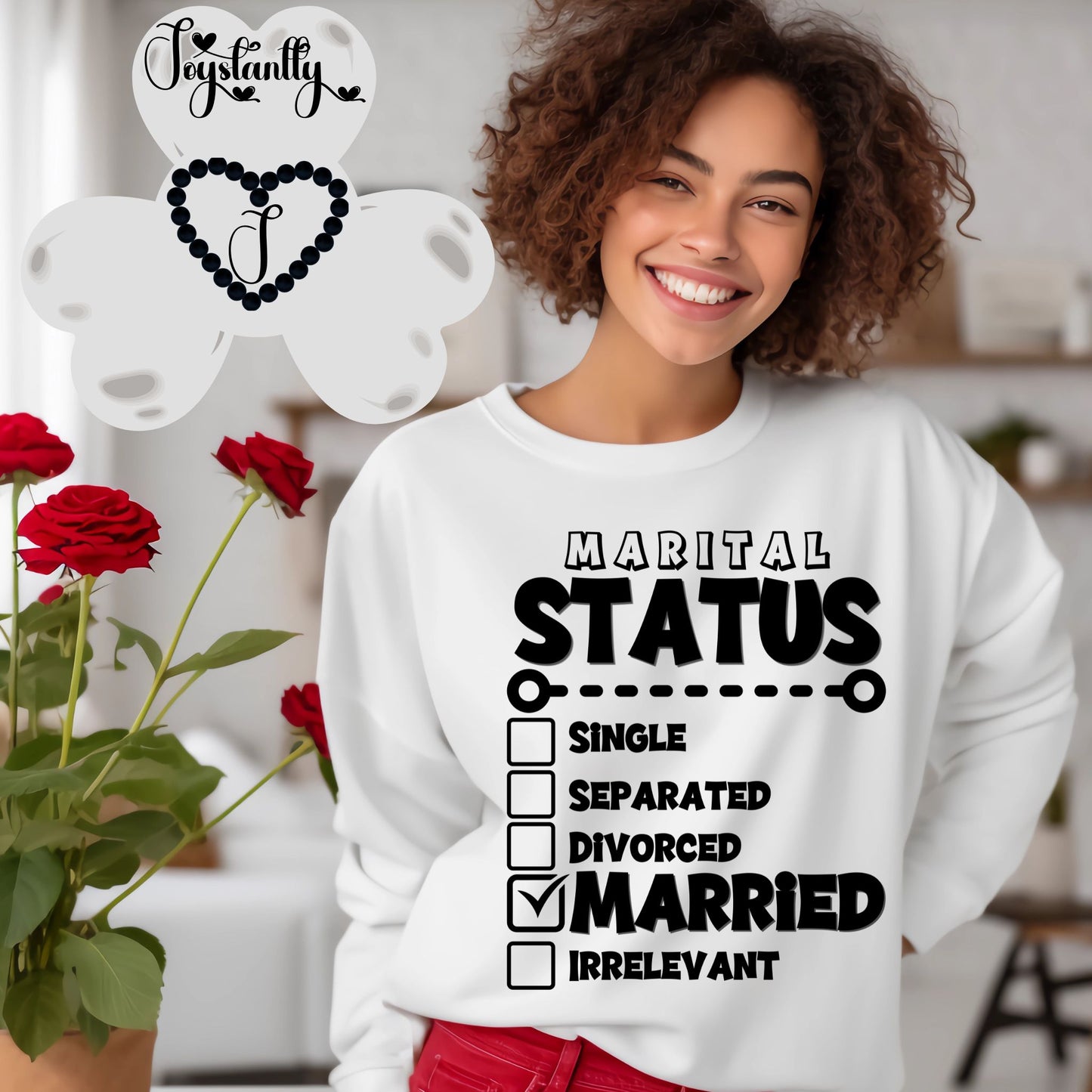 White Sweatshirt for Newlyweds. Honeymoon sweatshirt For Brides.