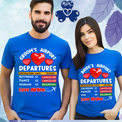 Couple Engagement Party T-shirts | Groom's and Bride's Airport | Super Shirts