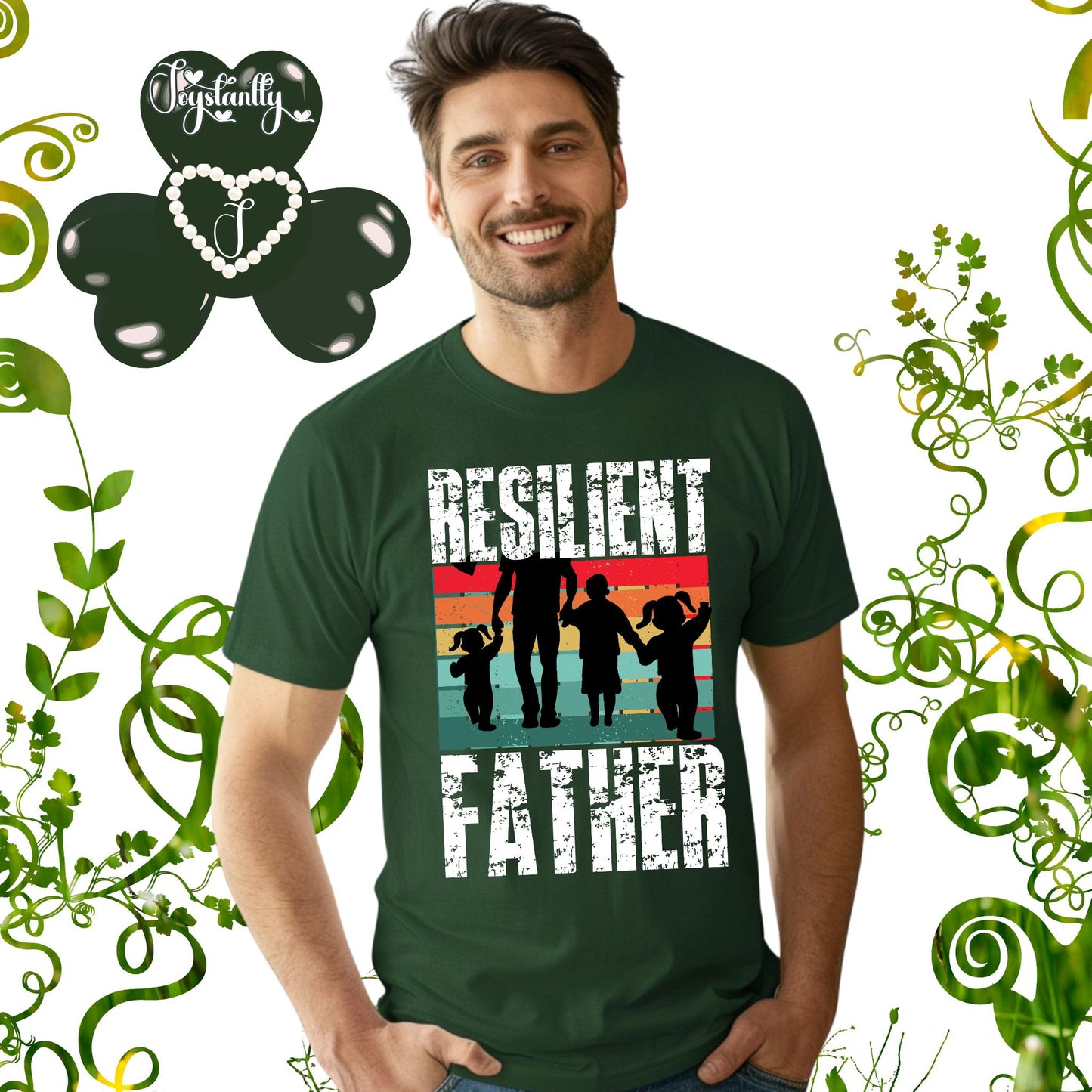 Forest Green Shirt. Perfect Shirt For Strong Dads.