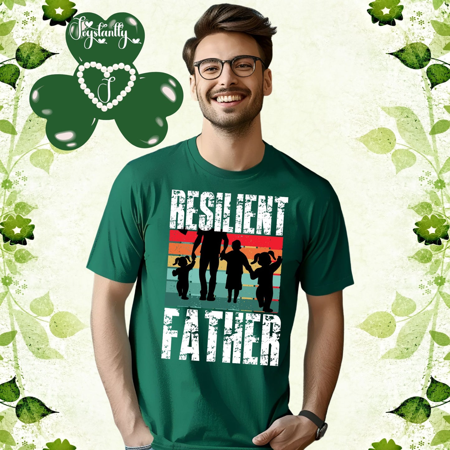 Kelly Green Shirt. Perfect Shirt For Strong Dads.