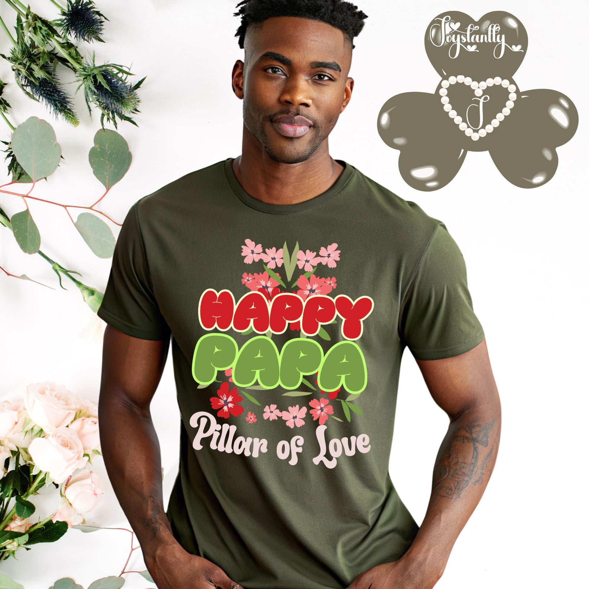 Military Green Shirt. Perfect Shirt For Happy Dads.