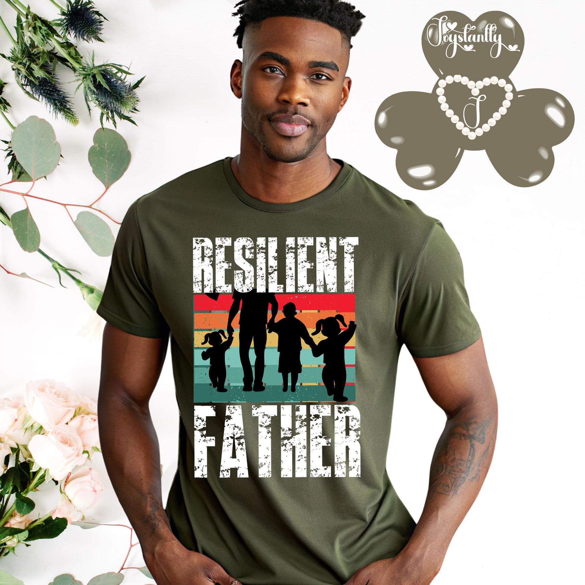 Military Green Shirt. Perfect Shirt For Strong Dads.