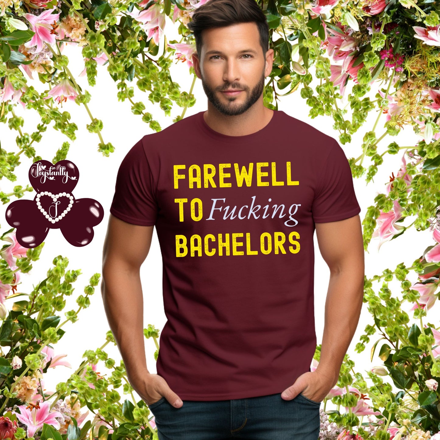 Funny Bachelors Party Maroon T-shirt