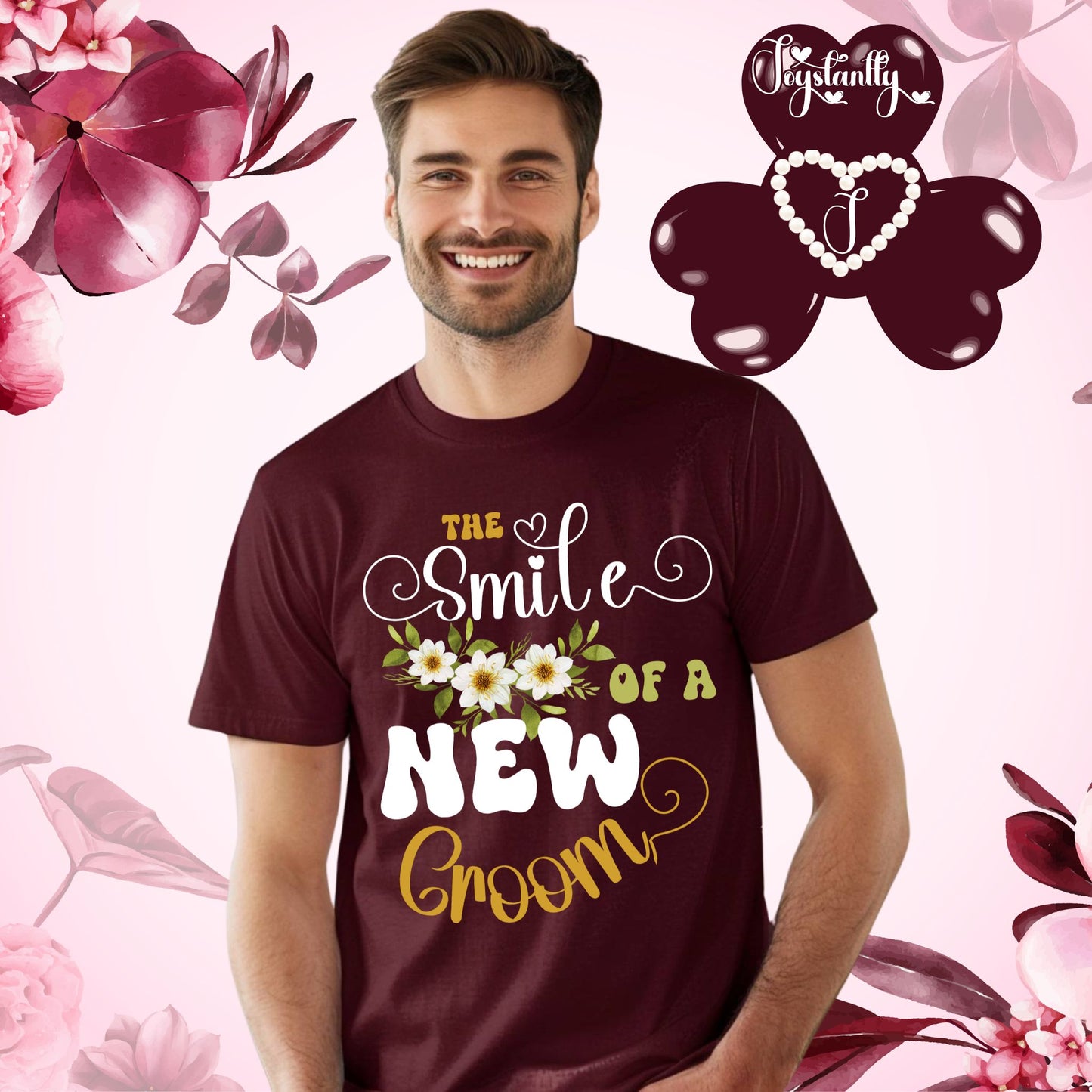 Bachelor's Party Shirt. Maroon Tee.