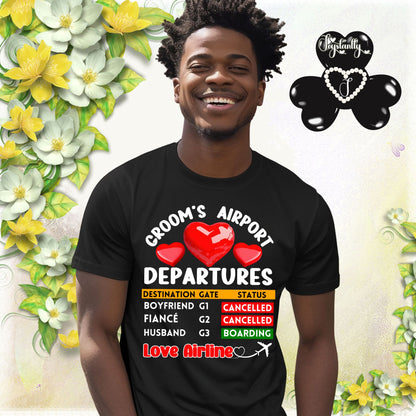 Black T-shirt. Cute Engagement Shirt. Funny Bachelor's Party Shirt.