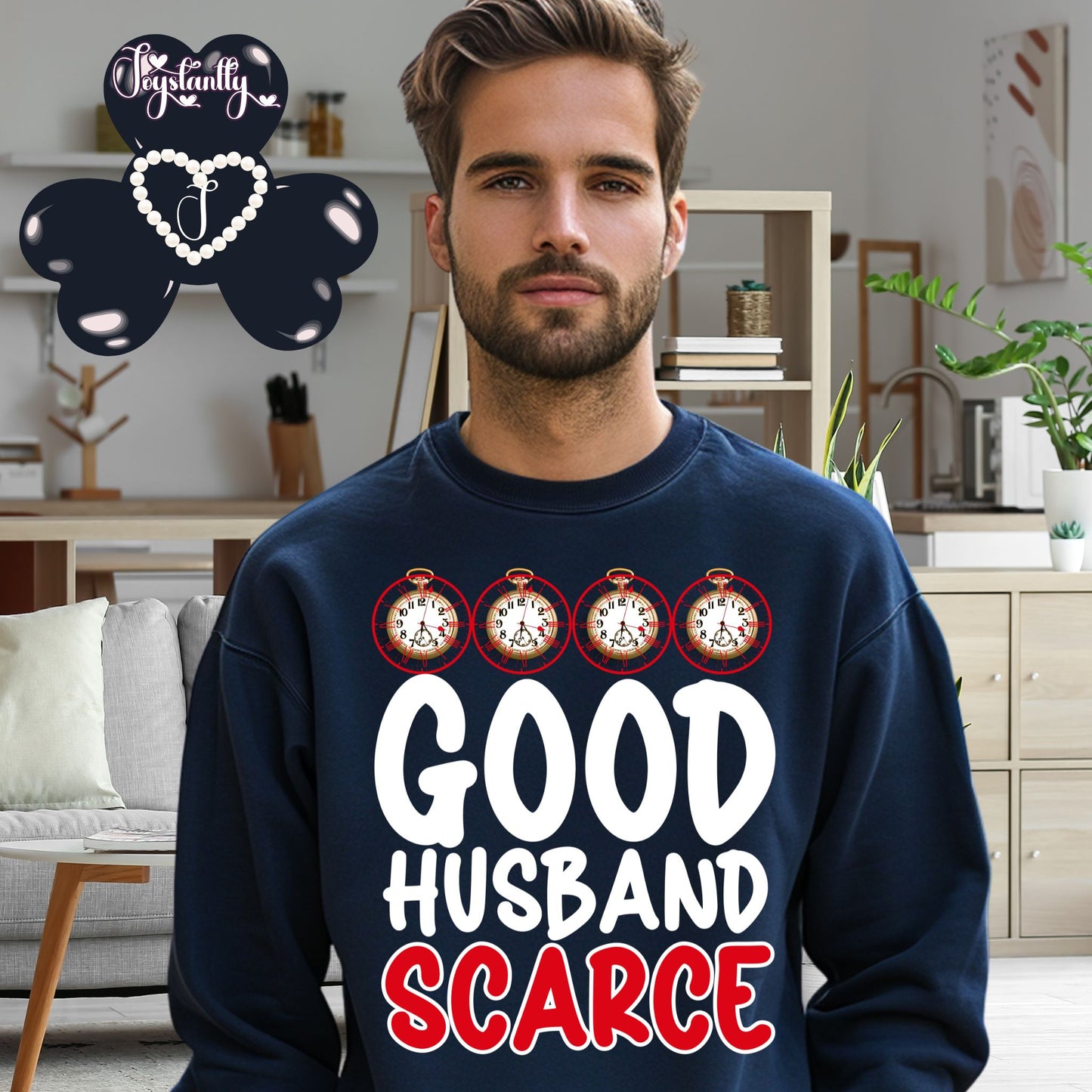 Funny Navy Blue Sweatshirt For Dads, Funny Navy Blue Sweatshirt For Husbands