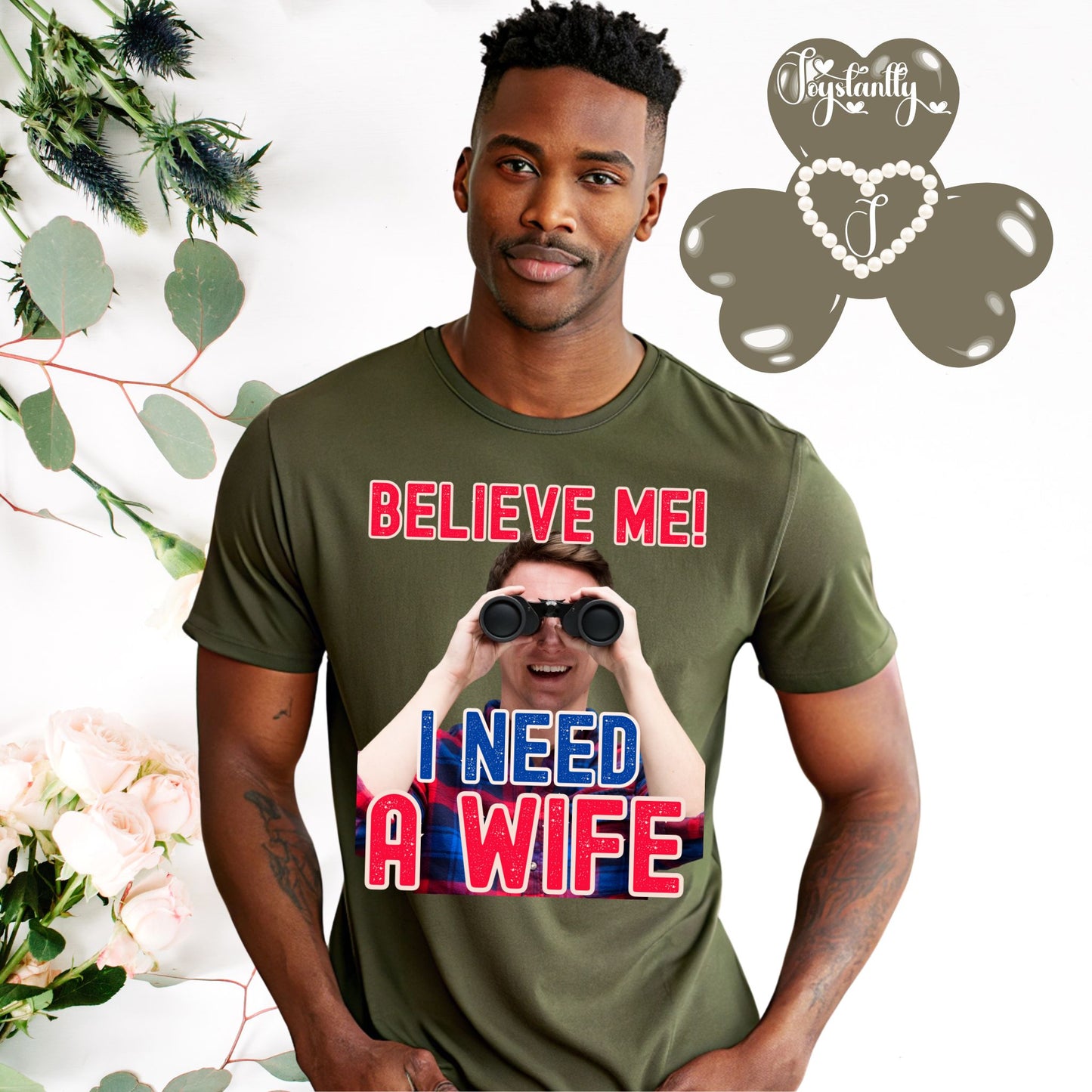 Funny Wedding Party Military Green Shirt