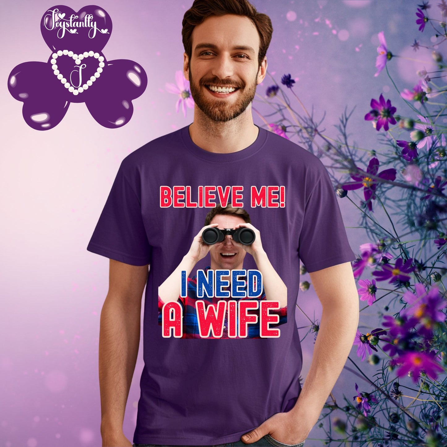 Funny Wedding Party Purple Shirt