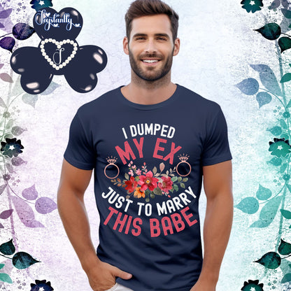 Navy Blue T-Shirt.  Engagement Party T-Shirt 