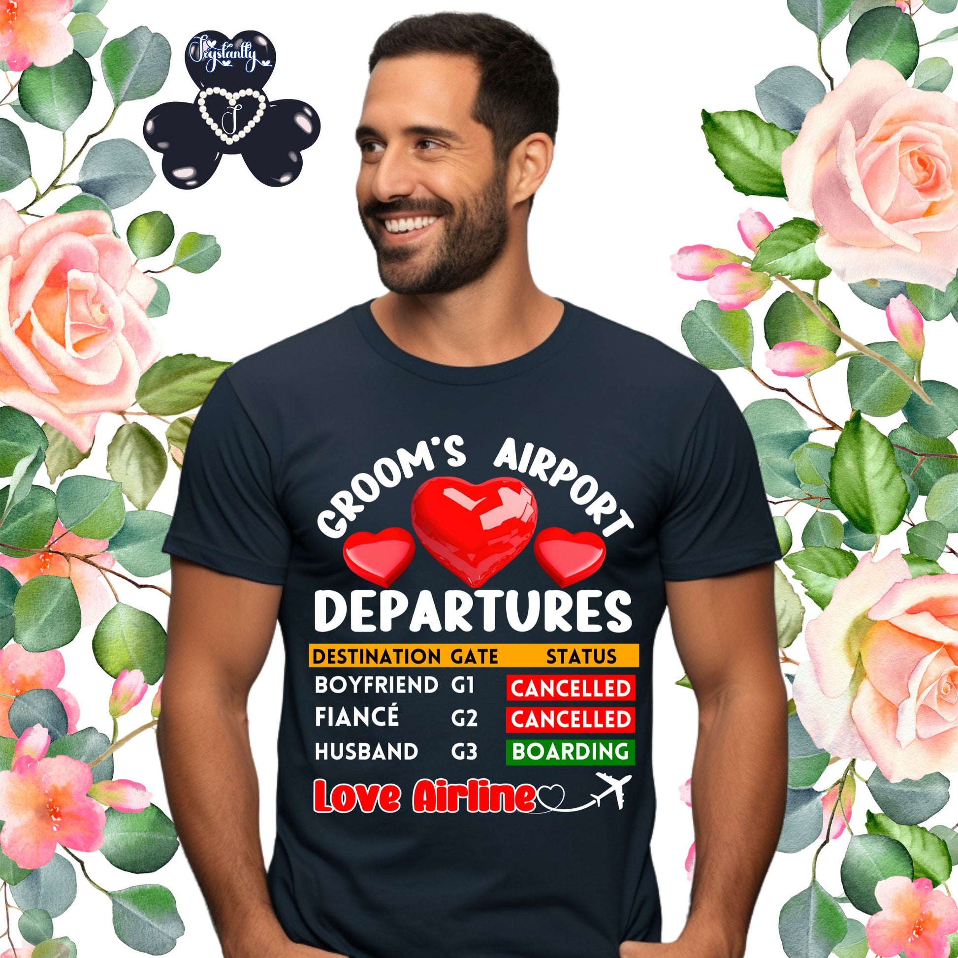 Navy Blue T-shirt. Cute Engagement Shirt. Funny Bachelor's Party Shirt.
