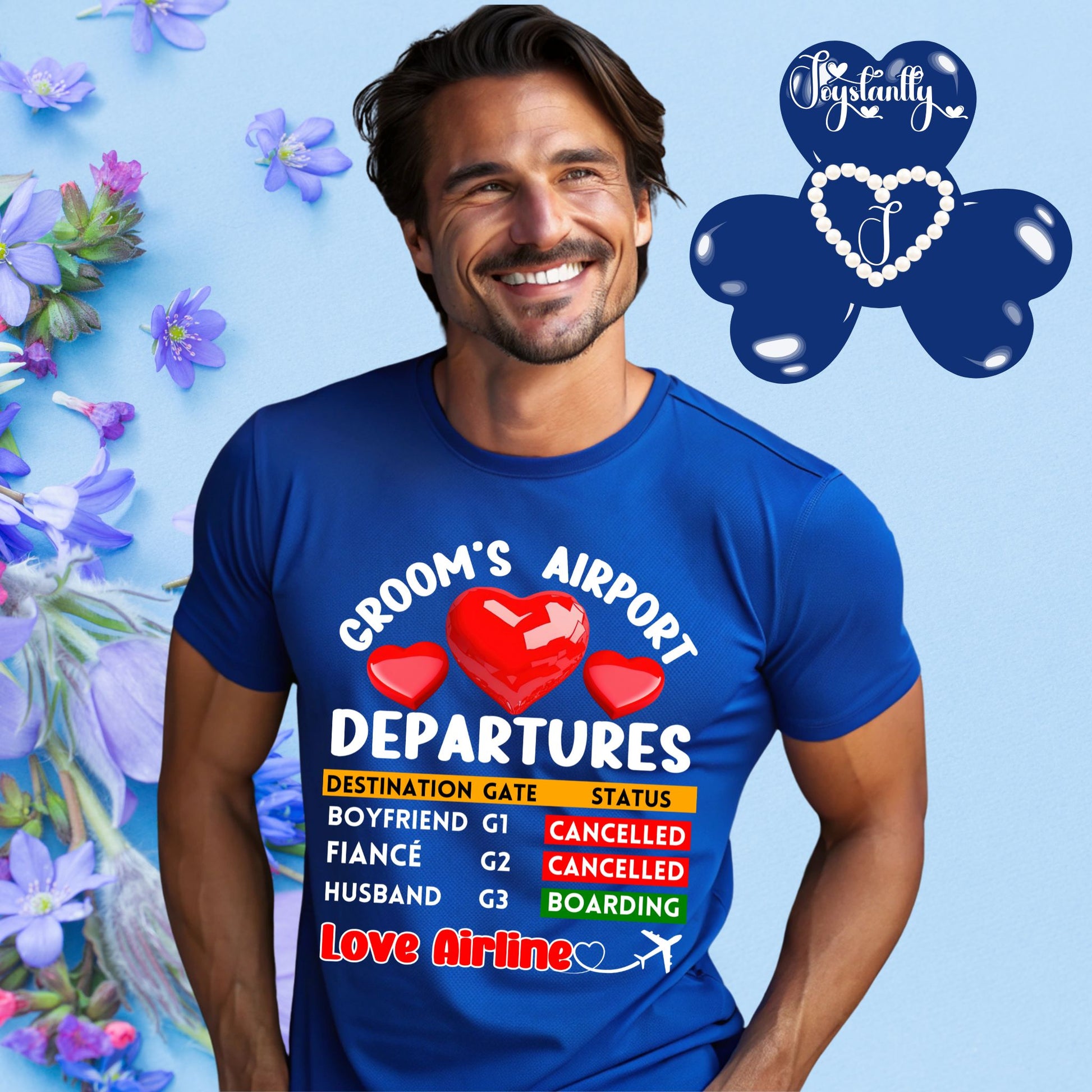 Royal Blue T-shirt. Cute Engagement Shirt. Funny Bachelor's Party Shirt.