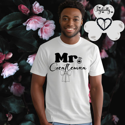 White T-shirt. Happy Husband T-shirt