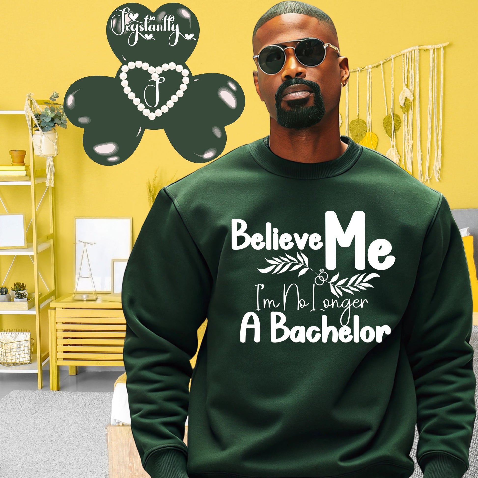 Funny Forest Green Sweatshirt for Honeymoon. Honeymoon Sweatshirt For Grooms.