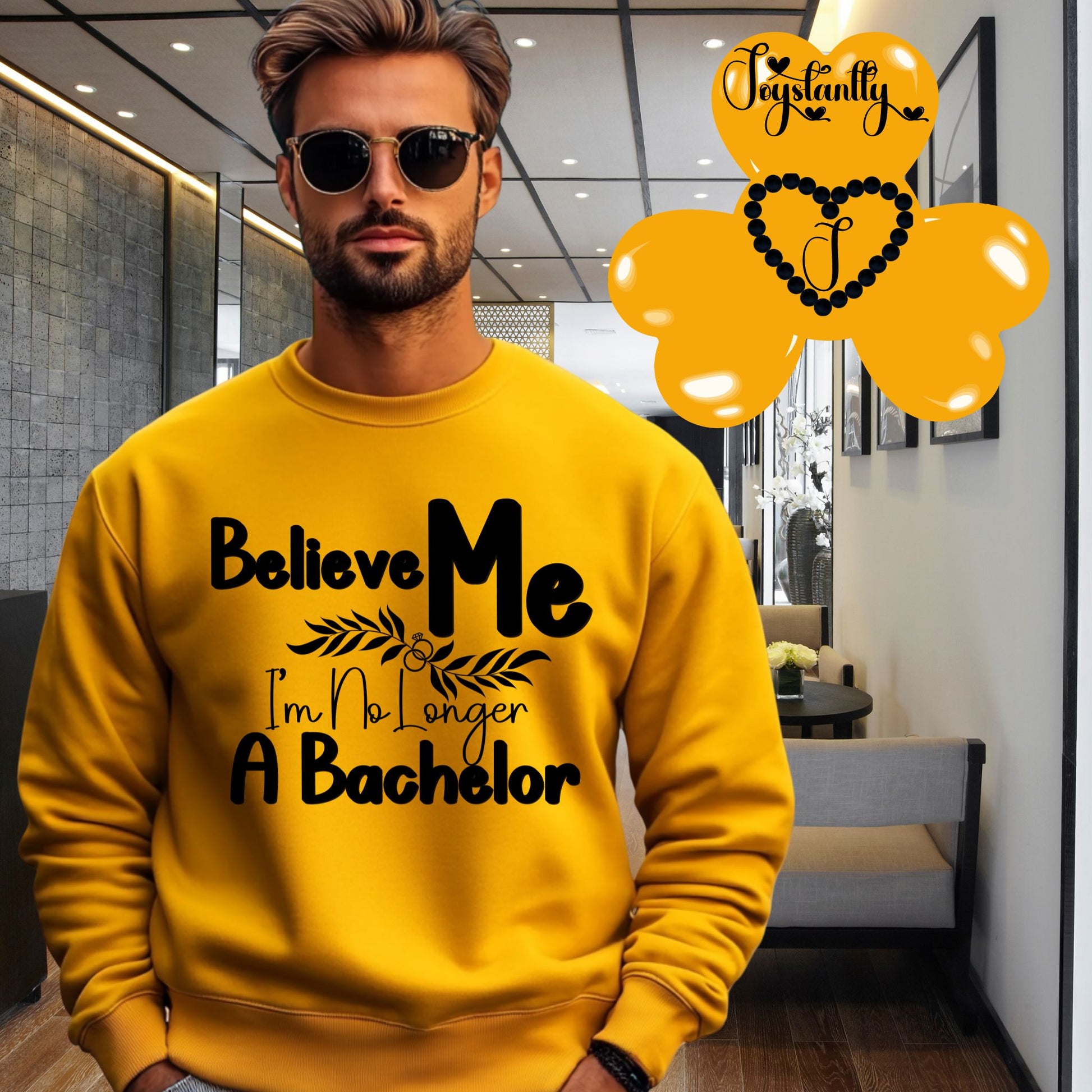 Funny Gold Sweatshirt for Honeymoon. Honeymoon Sweatshirt For Grooms.