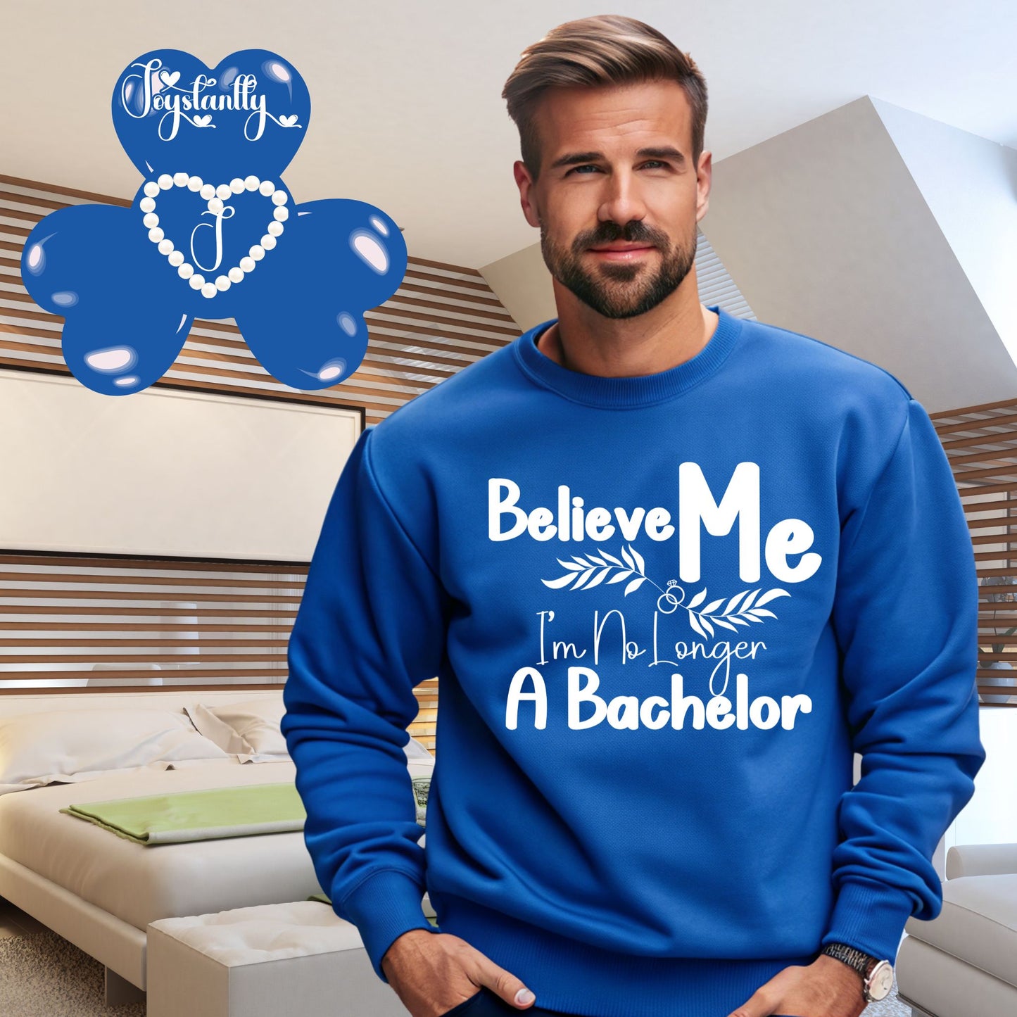 Funny Royal Blue Sweatshirt for Honeymoon. Honeymoon Sweatshirt For Grooms.