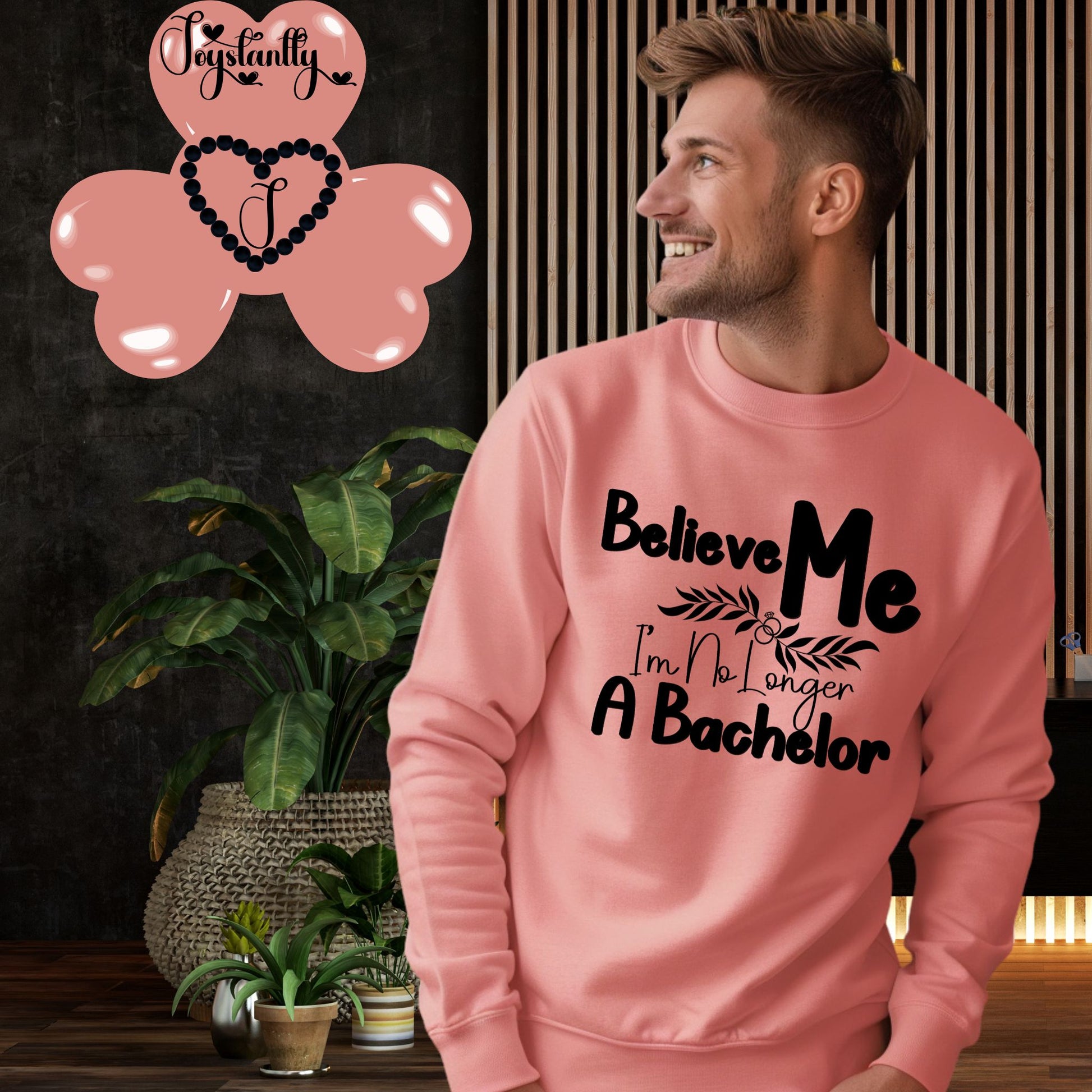 Funny Light Pink Sweatshirt for Honeymoon. Honeymoon Sweatshirt For Grooms.