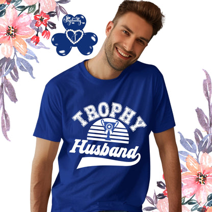 Royal Blue Shirt. Trophy Husband. Funny T-shirt.