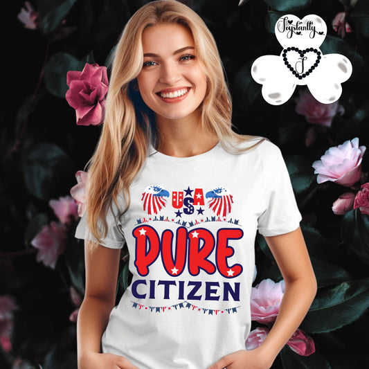 White American T-shirt. 4th of July T-shirt.