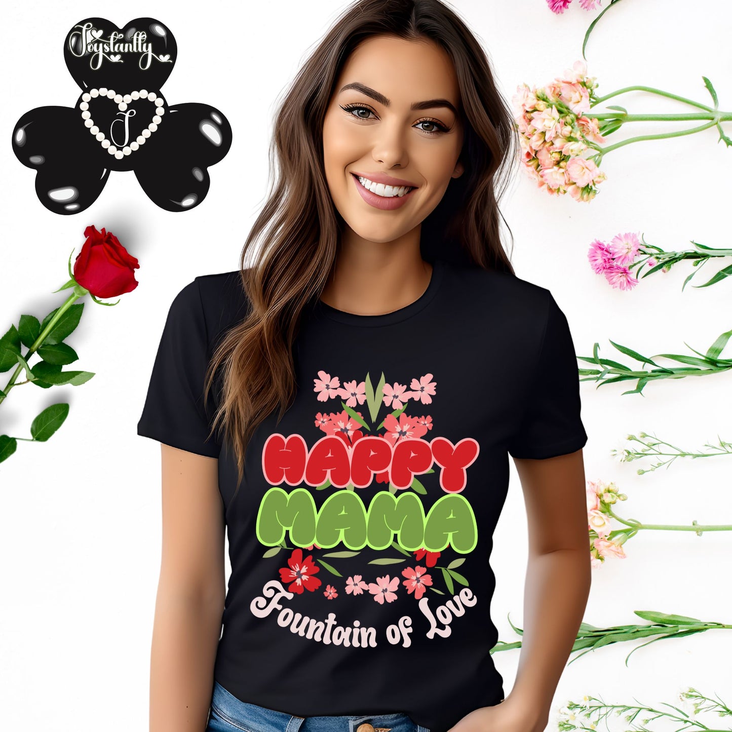Perfect Shirt For Happy Moms. Mother's Day Black Shirt
