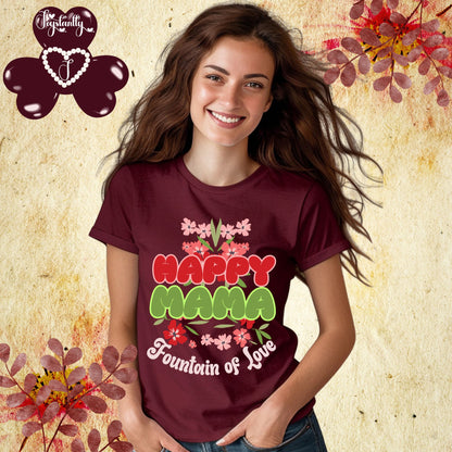 Perfect Shirt For Happy Moms. Mother's Day Maroon Shirt