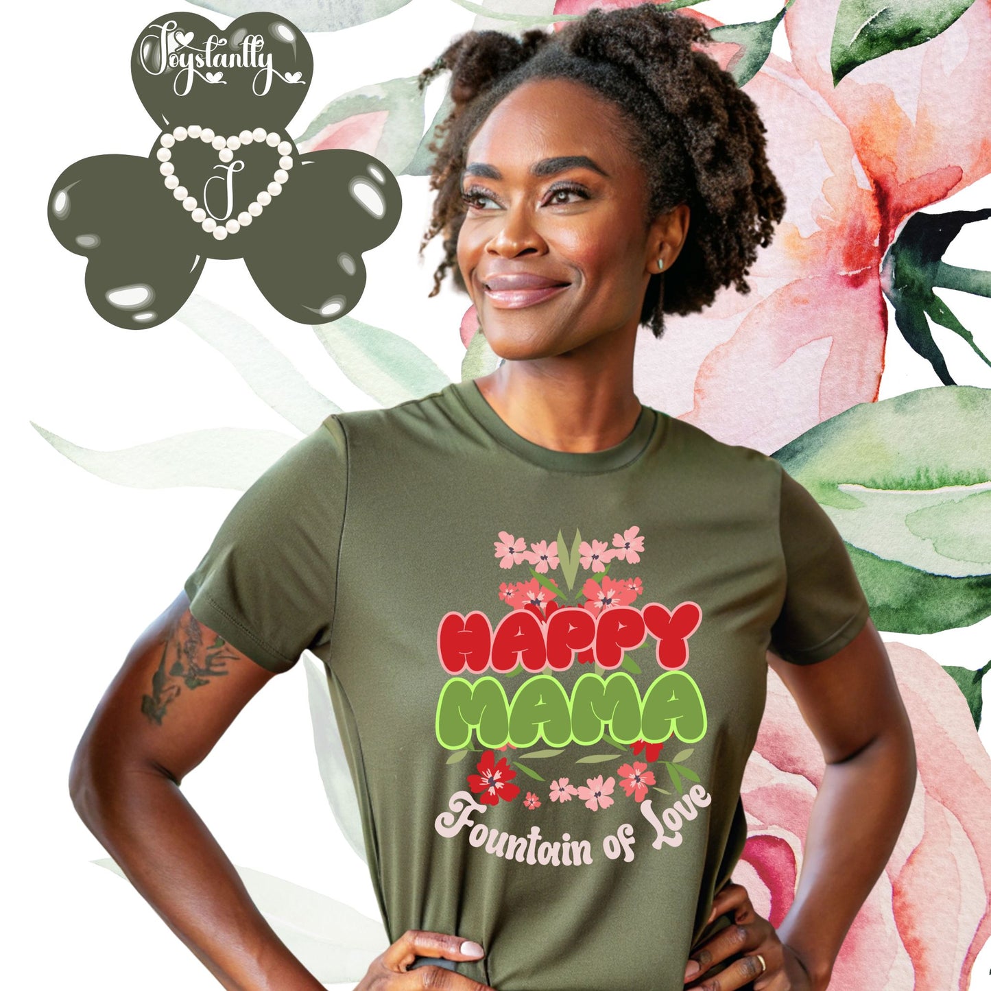 Perfect Shirt For Happy Moms. Mother's Day Military Green Shirt