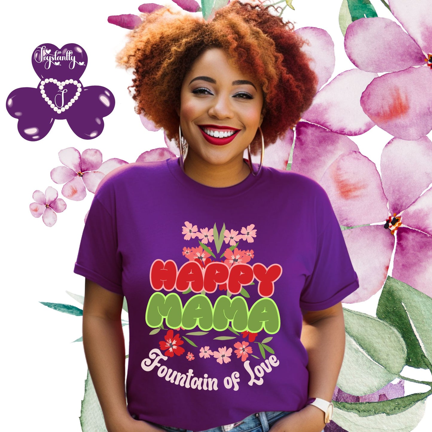 Perfect Shirt For Happy Moms. Mother's Day Purple Shirt