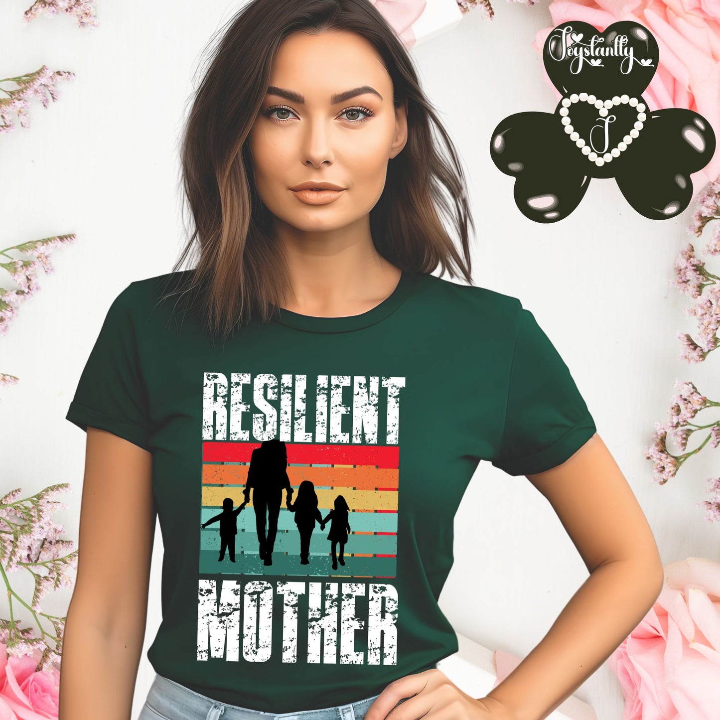 Perfect Red Forest Green For Strong Moms. Perfect Shirt For Moms.
