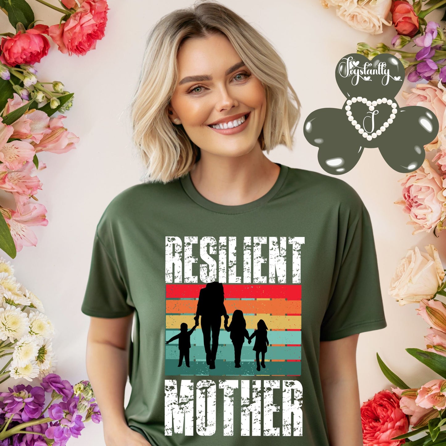 Perfect Military Green Shirt For Strong Moms. Perfect Shirt For Moms.